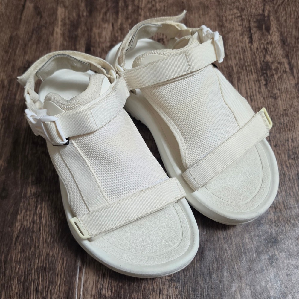 TEVA Hurricane XLT2 Ampsole Sandals Womens 9 Cream Platform Sport Buckle Strappy